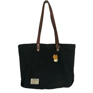 R Riveter Tote Purse Canvas Leather Black Gold Charms RR169 American Handmade